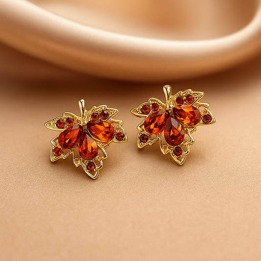 Amber Maple Glow Earrings
