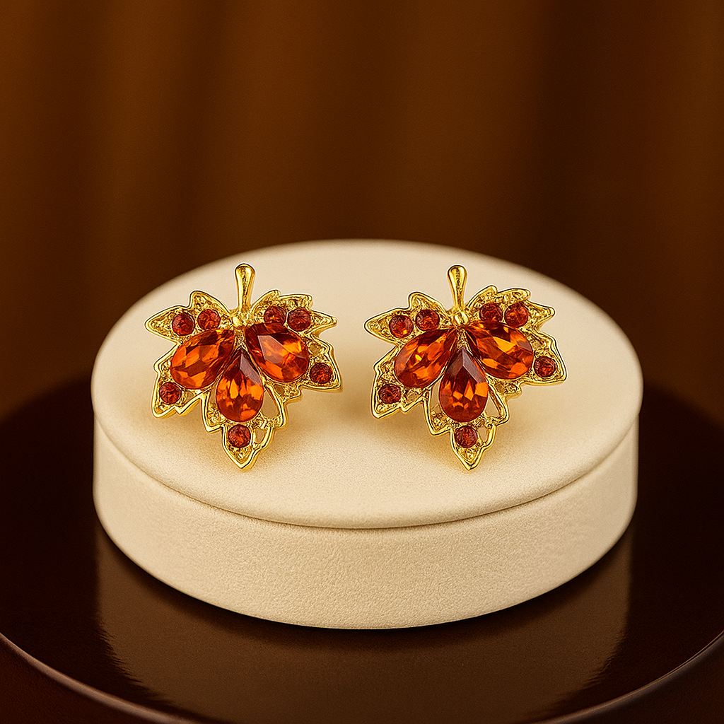 Amber Maple Glow Earrings