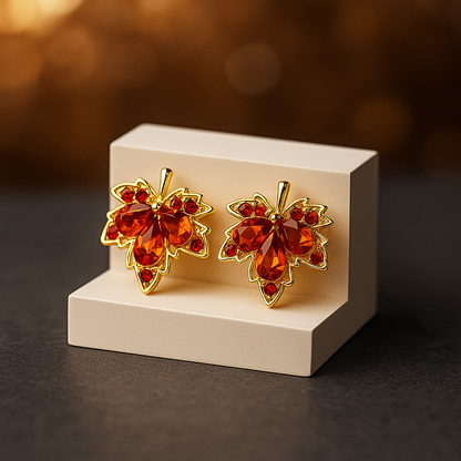 Amber Maple Glow Earrings