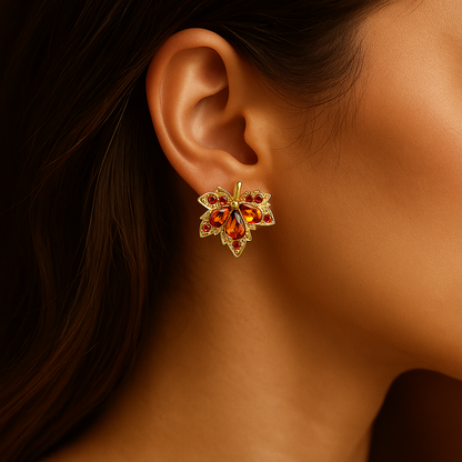 Amber Maple Glow Earrings